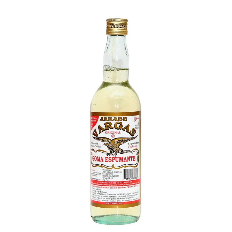 Jarabe de Goma Espumante Vargas Botella 750 ml